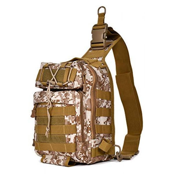 Ornate Tactical Backpack 1 Ornate Tactical Sling Bag, 600D Bug Out Molle Backpack