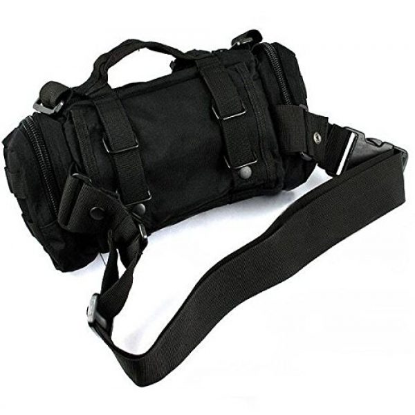 FIRECLUB Tactical Backpack 4 FIRECLUB Black Deployment Waist Chest Pack Outdoor Military Duffle Tactical Assault Combined Backpack Rucksack Sport Molle Camping Trekking Messenger Crossbody single Shoulder Bag +6 Key Buckle