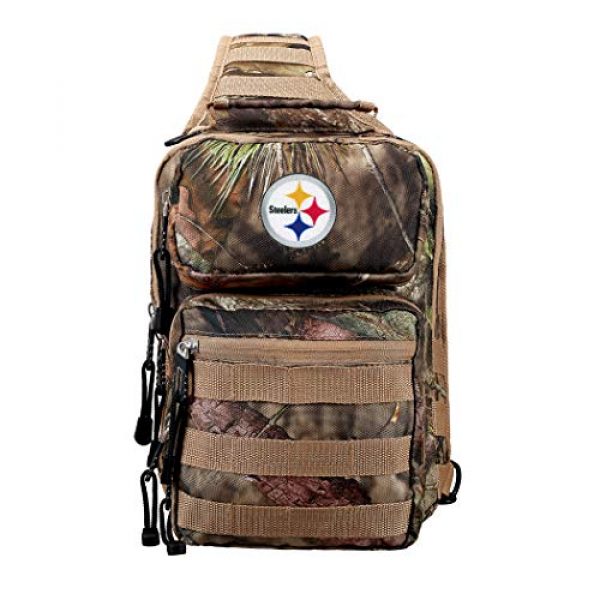 The Northwest Company Tactical Backpack 1 Officially Licensed NFL Flyover Tactical Slingpack, 12", Mossy Oak