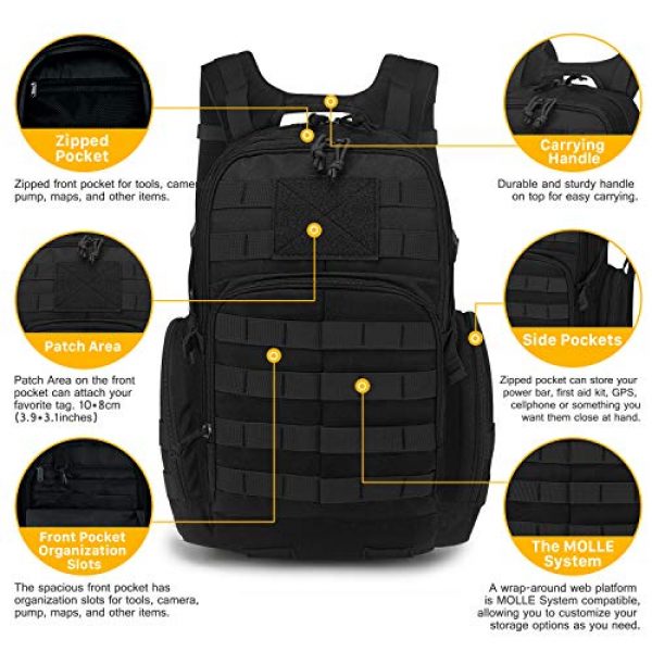Mardingtop Tactical Backpack 4 Mardingtop 25L/35L/40L Tactical Backpacks Molle Hiking daypacks for Motorcycle Camping Hiking Military Traveling