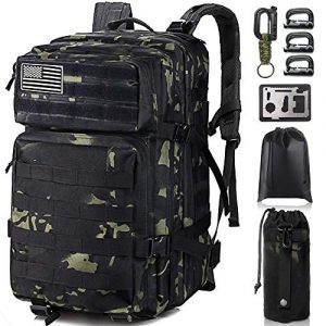 Monoki Tactical Backpack 1 Monoki Military Tactical Backpack, Army 3 Day Assault Pack,42L Molle Bag Rucksack