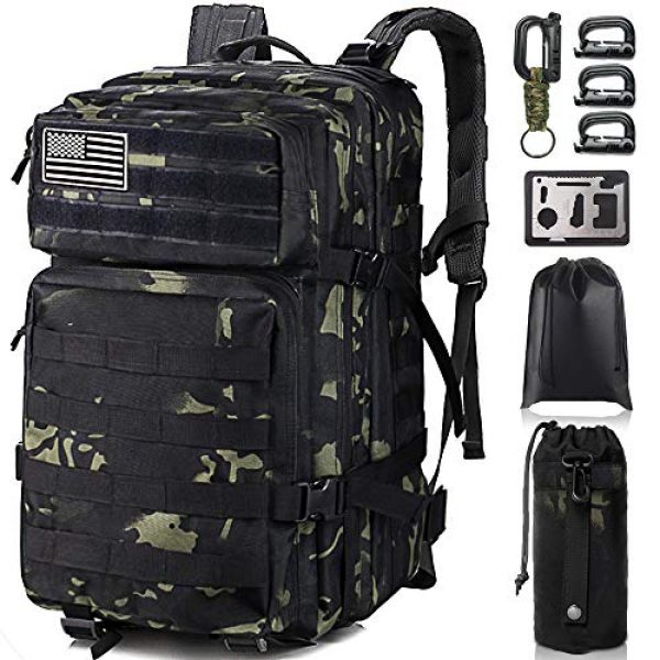 Monoki Tactical Backpack 1 Monoki Military Tactical Backpack, Army 3 Day Assault Pack,42L Molle Bag Rucksack