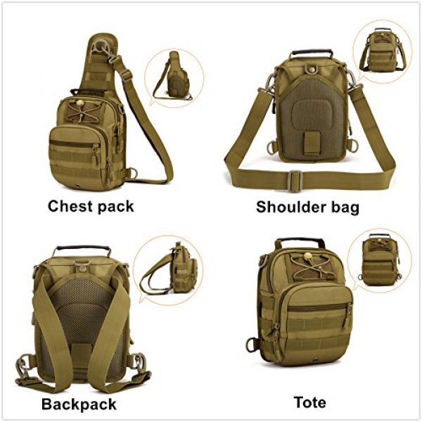Protector Plus Tactical Backpack 4 UNISTRENGH Tactical Sling Chest Pack Large MOLLE Crossbody Shoulder Bags Gear Duty Daypack