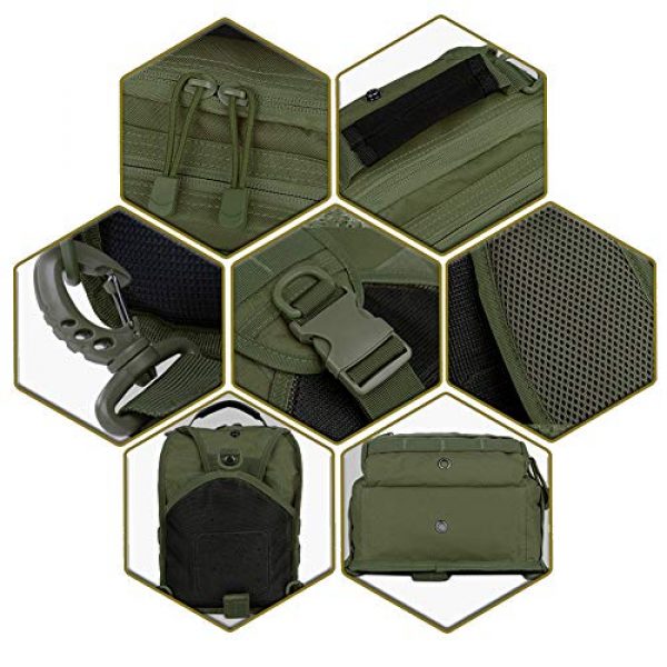 QT&QY Tactical Backpack 6 QT&QY Tactical Sling Bag for Men Small Military Rover Shoulder Backpack EDC Chest Pack Molle Assault Range Bag