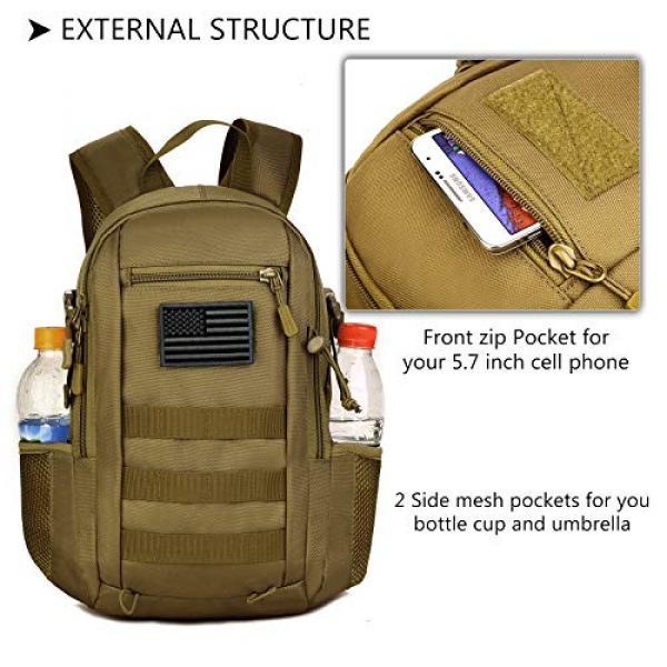 Protector Plus Tactical Backpack 6 Protector Plus Small Tactical Backpack Military School Daypack Army Assault Pack Bug Out Bag Cycling Hiking Camping Rucksack (Patch Included)