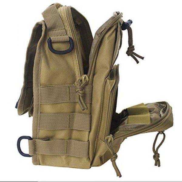 TOPTIE Tactical Backpack 4 TOPTIE Tactical Sling Bag, EDC Molle Sling Bag Range Bag, Camping Hiking Trekking