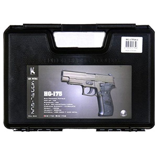 HFC Airsoft Pistol 2 HFC hg-175 gas powered pistol with blowback - semi only(Airsoft Gun)
