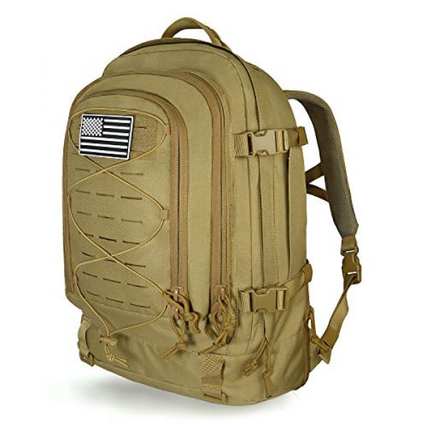 SunsionPro Tactical Backpack 1 SunsionPro MTB-236 Laser Molle Expandable Tactical Backpack for Traveling, Camping, Trekking & Hiking, 42-62L