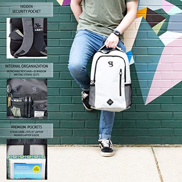 geckobrands Tactical Backpack 4 geckobrands Ambition Backpack " School/Work Backpack, Light Grey