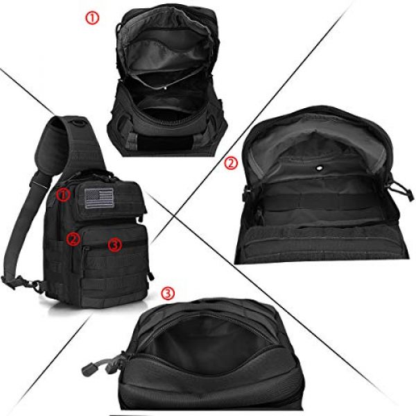 G4Free Tactical Backpack 5 G4Free Tactical Sling Bag Backpack Military Rover Shoulder Sling Pack Molle EDC Small Crossbody Chest Pack