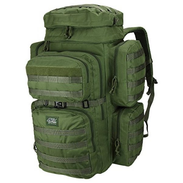 NPUSA Tactical Backpack 2 Mens 26 Inch Large Military Tactical Gear Molle Hydration Ready Hiking Backpack Bag + Sunglasses