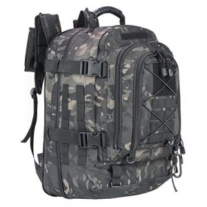 XWL SPORTS Tactical Backpack 1 XWL SPORTS Military Tactical Assault Backpack Tactical Sling Bag Pack for Outdoor Hiking Camping Hunting School Etc (Black Multicam)