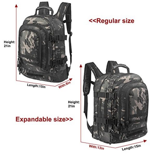 ARMYCAMO Tactical Backpack 6 ARMYCAMO Expandable Backpack 39L-64L Large Military Tactical Bug Out Bag Daypack