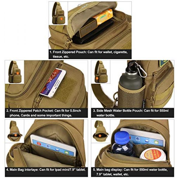 Huntvp Tactical Backpack 4 Huntvp Small Tactical Sling Chest Pack Bag Molle Daypack Backpack Military Crossbody