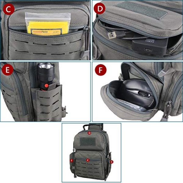 LQArmy Tactical Backpack 7 LQArmy Tactical Sling Bag Day Pack Military Rover Shoulder Backpack Small EDC Molle Assault Range Bags for Everyday Carry Out