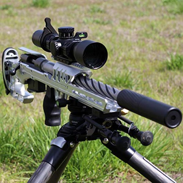 MK Machining Rifle Scope 7 MK Machining - Burris XTR III Riflescope - 3.3-18x50mm SCR 2 MIL Reticle - Comes with Pro Series Throw Lever & Billet Scope Level