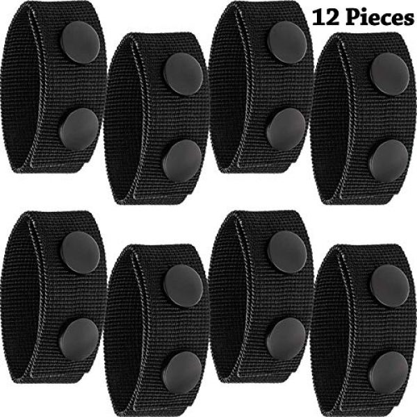 WILLBOND Tactical Belt 2 WILLBOND Belt Keeper Double Snaps Belt Keeper for Outdoor Sports Belt Fixing (12 Pieces)