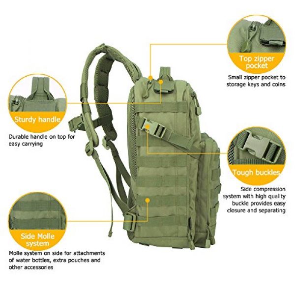 OLEADER Tactical Backpack 4 OLEADER Tactical Backpack Military Army Backpack for Hunting/Hiking/Traveling/Outdoor Middle size 30L