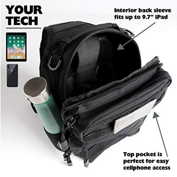 Whiskey Woods Outdoors Tactical Backpack 3 Whiskey Woods Outdoors Military Tactical EDC Sling Bag Molle Shoulder Diaper backpack