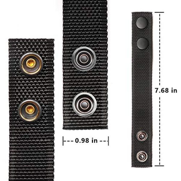 Neust Tactical Belt 3 Security Tactical Duty Belt Keeper with Double Snaps for 2" Wide Belt Police Military Equipment Accessories Super Strong Duty Belt Keepers (Set of 4)