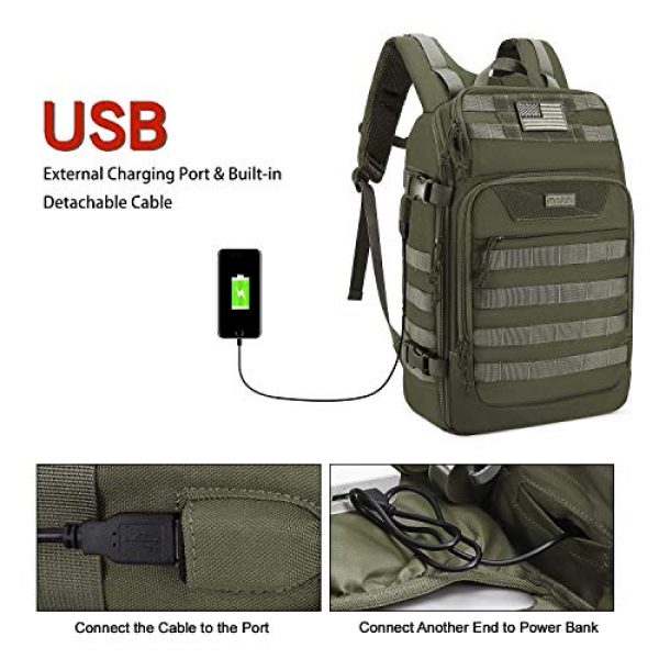 MOSISO Tactical Backpack 5 MOSISO 30L Tactical Backpack, Military Daypack 3 Day Assault Molle Rucksack Bag