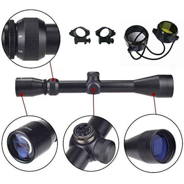 Chinoook Rifle Scope 2 Chinoook 3-9X40 Hunting Rifle Scope Sight Optics R4 Reticle Crosshair + Free Mount