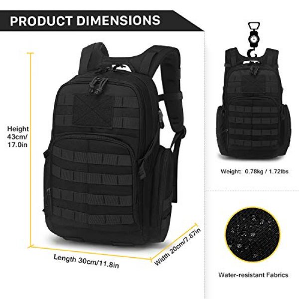 Mardingtop Tactical Backpack 3 Mardingtop 25L/35L/40L Tactical Backpacks Molle Hiking daypacks for Motorcycle Camping Hiking Military Traveling