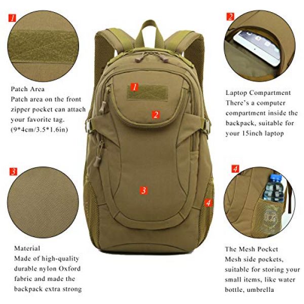 RUI NUO Tactical Backpack 5 RUI NUO 35L Military Backpack Tactical Backpack Army Backpack MOLLE Assault Backpack Tactical Combat Backpack Emergency Bag for Hunting Hiking Camping & Outdoor Activity