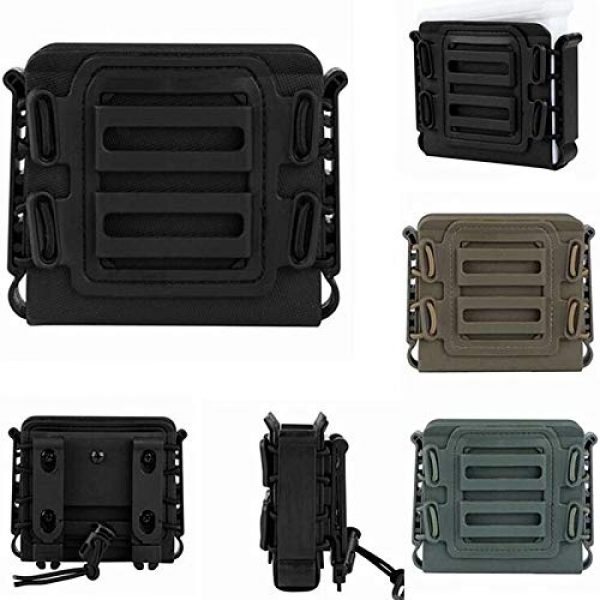FIRECLUB Tactical Pouch 4 FIRECLUB Tactical Magazine Pouches Soft Shell Mag Carrier Holster with Molle and Belt Clip for ASW338 L96A1 Ares Mags Magazine
