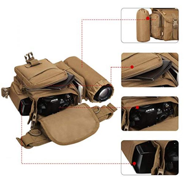 Eshow Tactical Backpack 3 Eshow Men's Drop Leg Pouch Tools Bags Tactical Leg Bag Fanny Pack Thigh Bags Bike Cycling Hip Bag Canvas Waist Packs