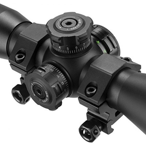 BARSKA Rifle Scope 5 BARSKA AC11876 Contour Rifle Scope 4x32 Red/Green Illuminated Mil-Dot Reticle with Picotinny/Weaver Rings
