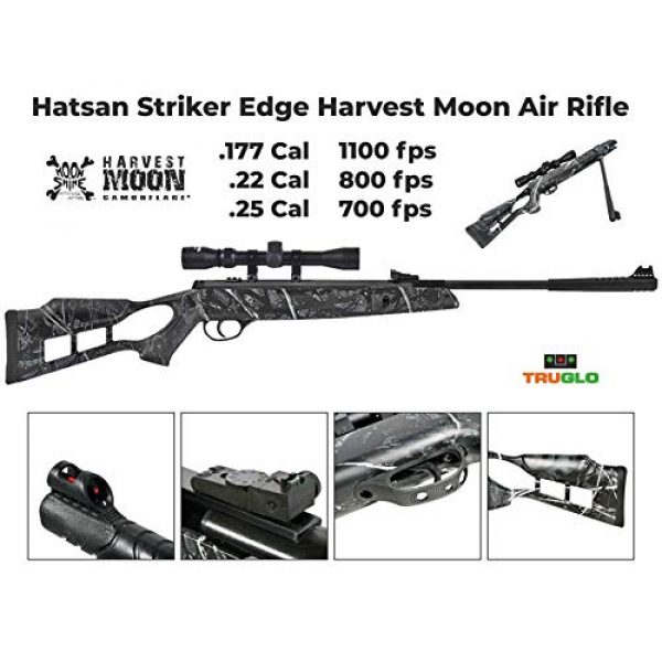 Wearable4U Air Rifle 4 Hatsan Striker Edge Spring Harvest Moon Combo Air Rifle with Wearable4U 100x Paper Targets and Lead Pellets Bundle
