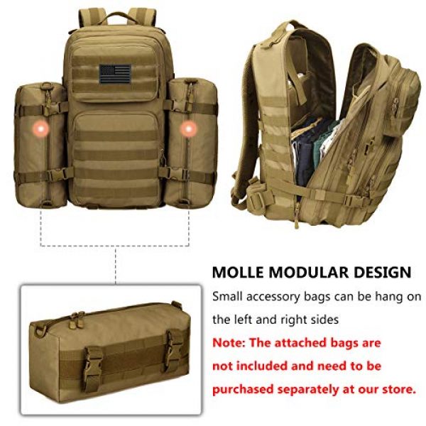 Protector Plus Tactical Backpack 7 Protector Plus Tactical Backpack MOLLE Military Assault 3 Daypack Army Pack Bug Out Bag (Rain Cover & Patch Included)