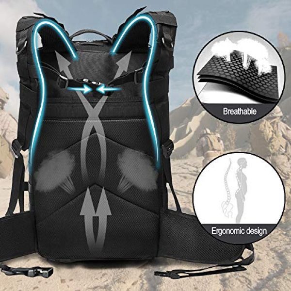 EMDMAK Tactical Backpack 4 EMDMAK Military Tactical Backpack, 42L Large Military Pack Army 3 Day Assault Pack Molle Bag Rucksack for Outdoor Hiking Camping Hunting