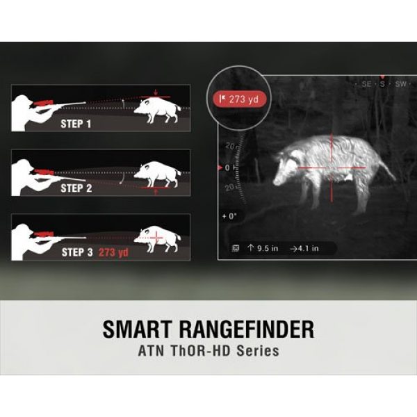 ATN Rifle Scope 5 ATN ThOR HD 384 Smart Thermal Riflescope w/ High Res Video, WiFi, GPS, Image Stabilization, Range Finder, Ballistic Calculator and IOS and Android Apps