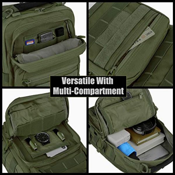 QT&QY Tactical Backpack 5 QT&QY Tactical Sling Bag for Men Small Military Rover Shoulder Backpack EDC Chest Pack Molle Assault Range Bag