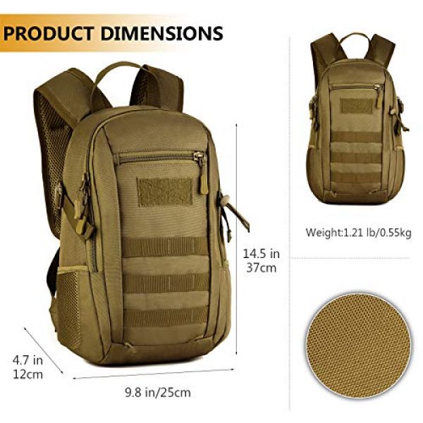Protector Plus Tactical Backpack 5 Protector Plus Small Tactical Backpack Military School Daypack Army Assault Pack Bug Out Bag Cycling Hiking Camping Rucksack (Patch Included)