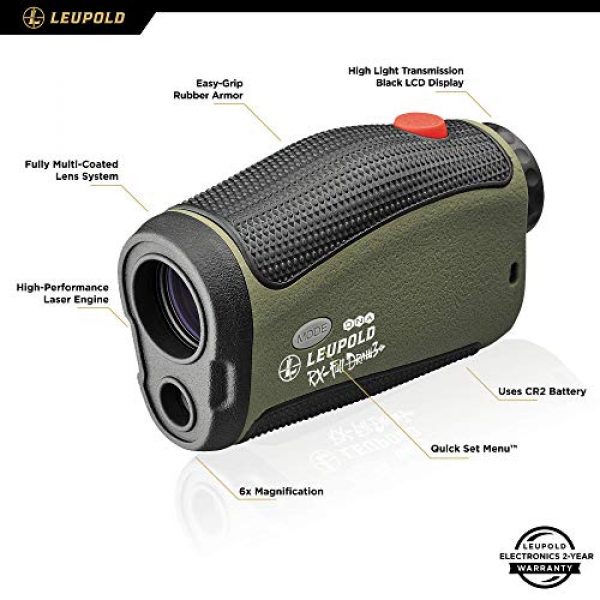 Leupold Rifle Scope 3 Leupold RX-FullDraw 3 Laser Rangefinder, Green, 6x (174557)