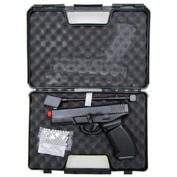 HFC Airsoft Pistol 5 HFC model-dark hawk full metal black w/gun case(Airsoft Gun)