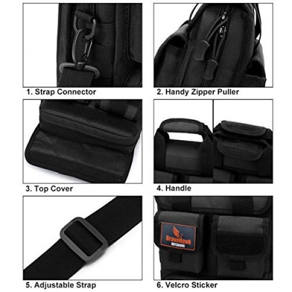 BraveHawk OUTDOORS Tactical Backpack 5 BraveHawk OUTDOORS Tactical Briefcase Messenger Bag, 800D Military Nylon Oxford Laptop Crossbody Shoulder Bag Handbag Daypack