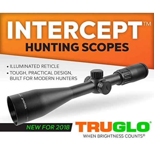 TRUGLO Rifle Scope 5 TRUGLO Intercept Illuminated Reticle Hunting Rifle Scope