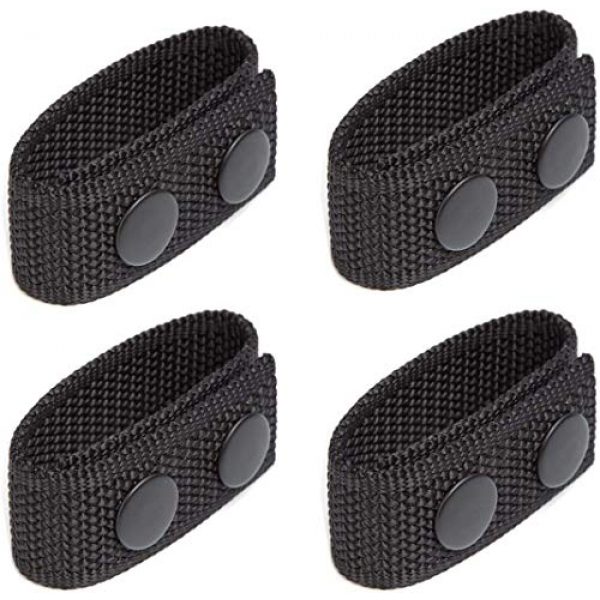 Lixada Tactical Belt 1 Lixada 4PCS Duty Belt Keeper with Double Snaps for 2 inch Wide Belt Security Tactical Belt Police Military Equipment Accessories