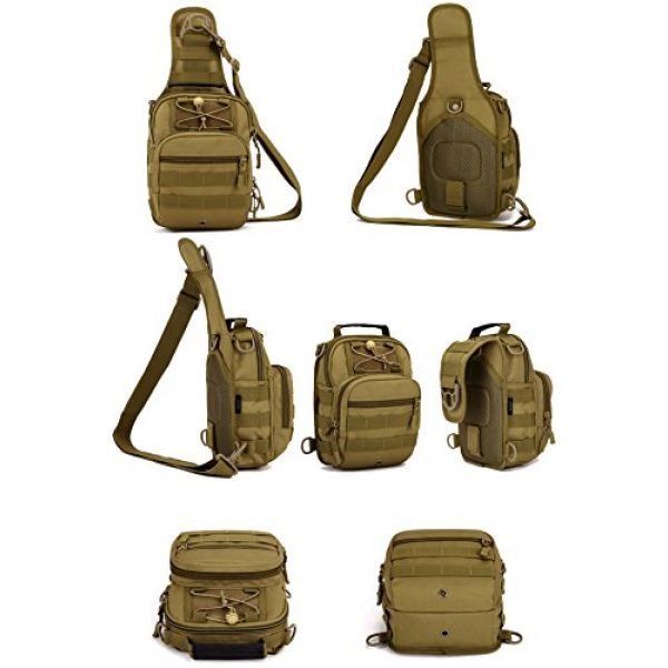 Huntvp Tactical Backpack 5 Huntvp Tactical Military Sling Chest Daypack Backpack for Hunting, Camping and Trekking