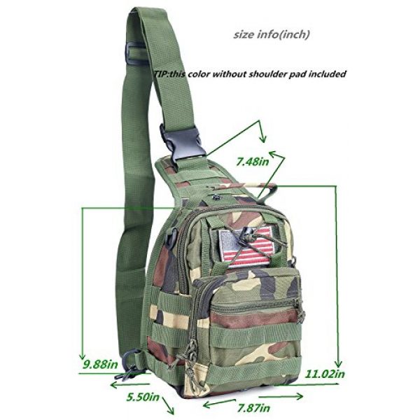 boxuan Tactical Backpack 2 Boxuan warehouse Outdoor Tactical Shoulder Backpack+flag patch, Military & Sport Bag Pack Daypack for Camping, Hiking, Trekking, Rover Sling,chest bag Multi-Size Options (green camouflag, s)