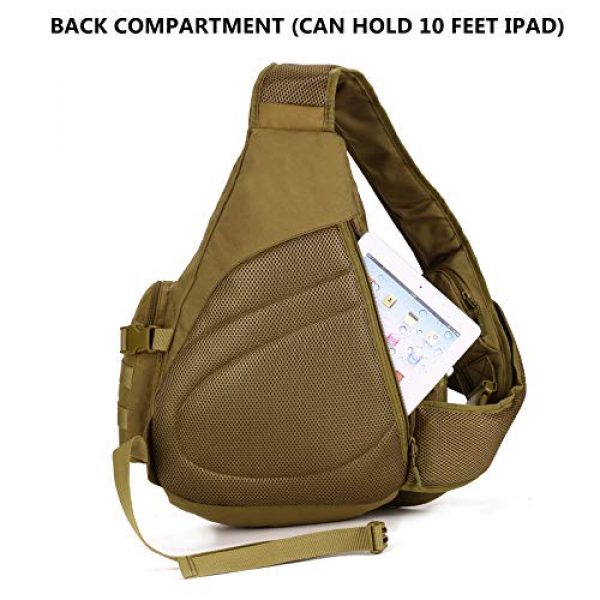 Protector Plus Tactical Backpack 5 Protector Plus Tactical Sling Bag Military MOLLE Crossbody Pack (Patch Included)
