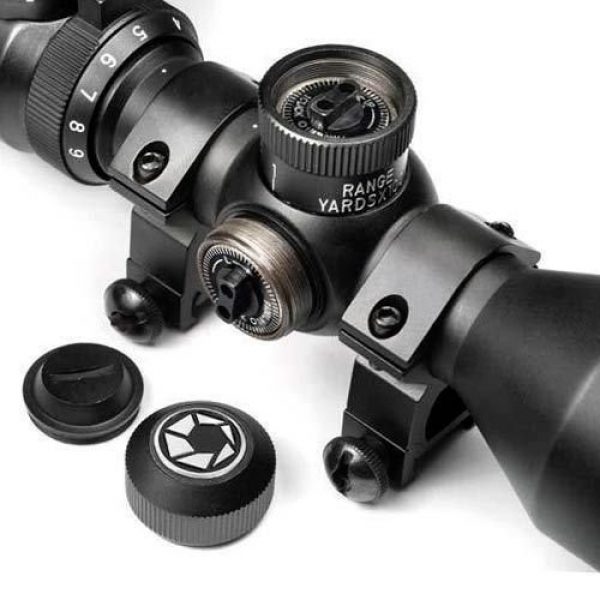 BARSKA Rifle Scope 3 BARSKA 3-9x42 IR Contour Riflescope, Black