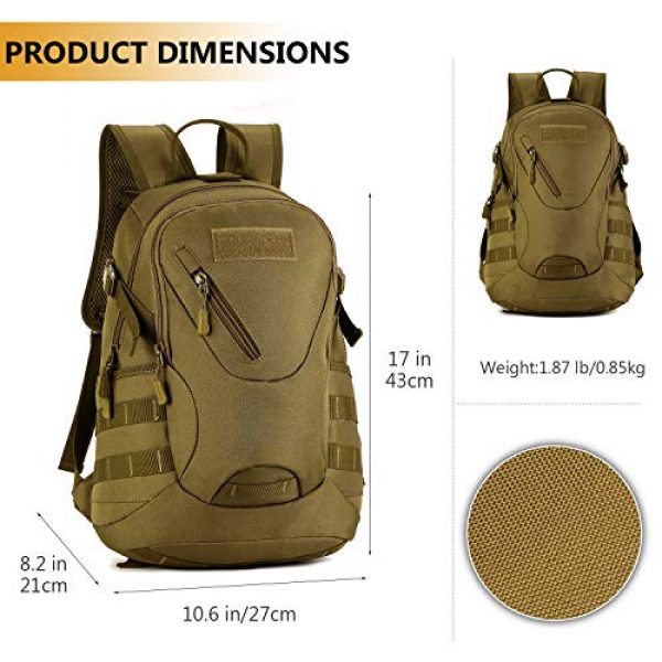 Protector Plus Tactical Backpack 4 Protector Plus Tactical Motorcycle Backpack Small Military MOLLE Cycling Hydration Daypack (Patch Included)
