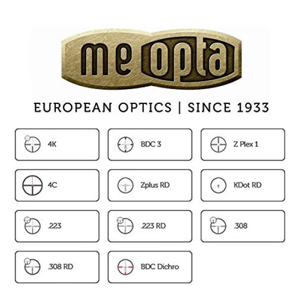 Meopta Rifle Scope 4 Meopta Optika6 2.5-15x44 30 mm SFP Second Focal Plane Hunting Riflescope