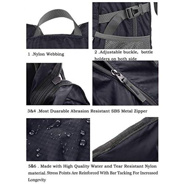 Surcotto Tactical Backpack 4 Surcotto Hiking Backpack, Foldable Water Resistant Daypack Packable Laptop Backpack Outdoor Camping