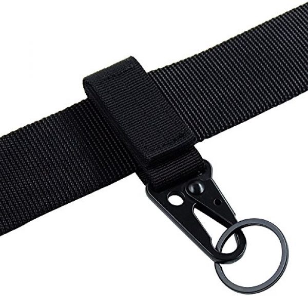 Fairwin Tactical Belt 4 Fairwin Tactical Gear Clip, Nylon Key Ring Holder or Tactical Belt Keepers Military Utility Hanger Carabiner Tactical Molle Hook, Black, Tan, Green